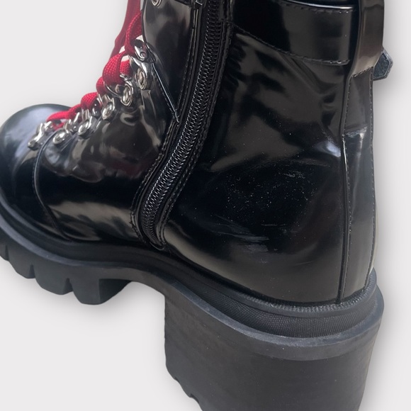 Jeffery Campbell Czech Patent Faux Leather Combat Platform Boots| 9.5 - Picture 7 of 11